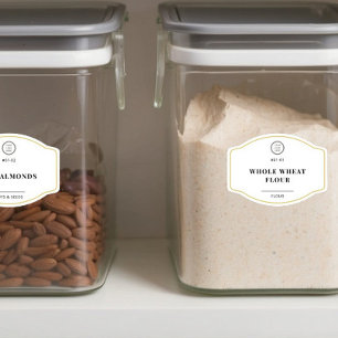 Custom Logo White Kitchen Pantry Labels