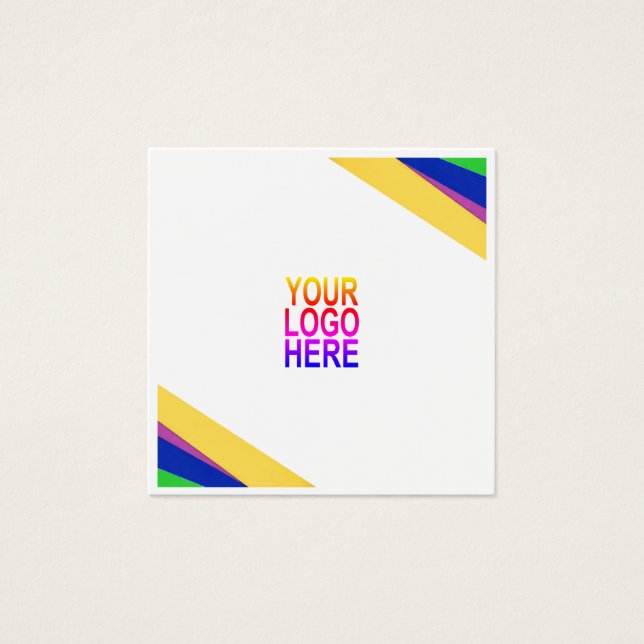 Custom logo, white, square, professional square (Front)