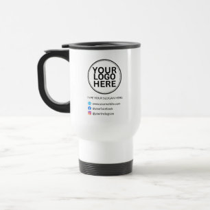 Custom Logo With Slogan Social Travel Mug