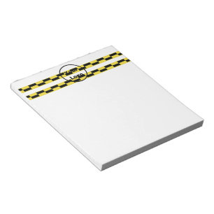 Custom logo yellow and black blocks notepad