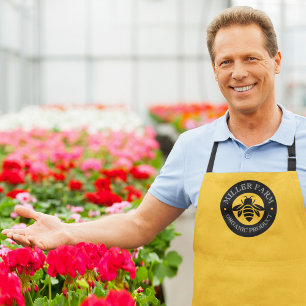 Custom Logo Yellow Beekeeper Apiarist Farm Chef Apron