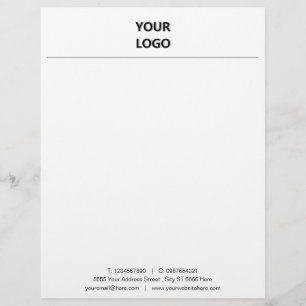 Custom Logo Your Business Contact Info Office Letterhead