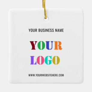 Custom Logo Your Business Office Personalised Ceramic Ornament