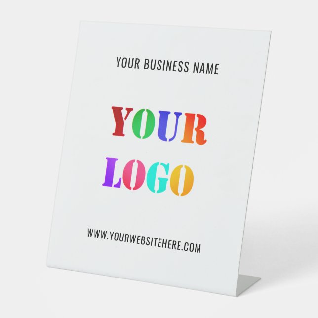 Custom Logo Your Business Office Personalised  Pedestal Sign (Front)