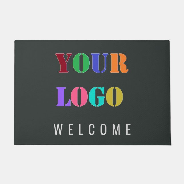 Custom Logo Your Business Personalised Doormat (Front)