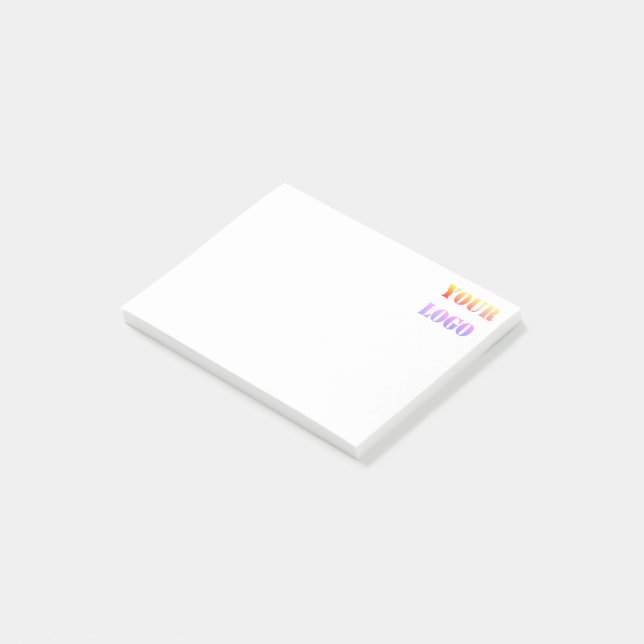 Custom Logo Your Business Personalised Post-it Notes (Angled)