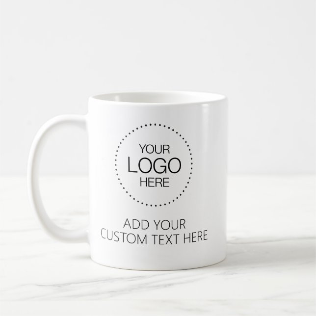 Custom Logotipo Store & Business Coffee Mug (Left)