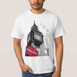 Custom London Big Ben Clock Tower Elegant T-Shirt