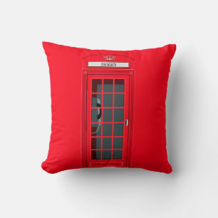 Custom London Red Phone Booth Cushion