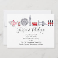 Custom London Wedding Invitation