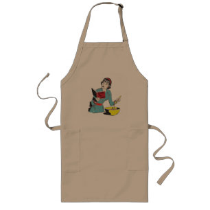 Custom Long Apron, Cookbook for the Clueless Apron