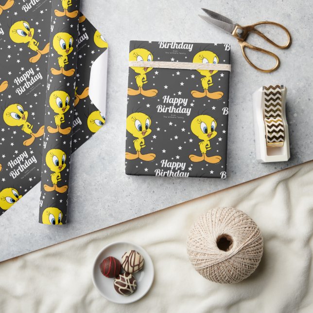 Custom LOONEY TUNES™ TWEETY™ Happy Birthday Wrapping Paper (Crafts)