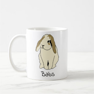 Custom Lop Rabbit Name Mug - Personalised Rabbit