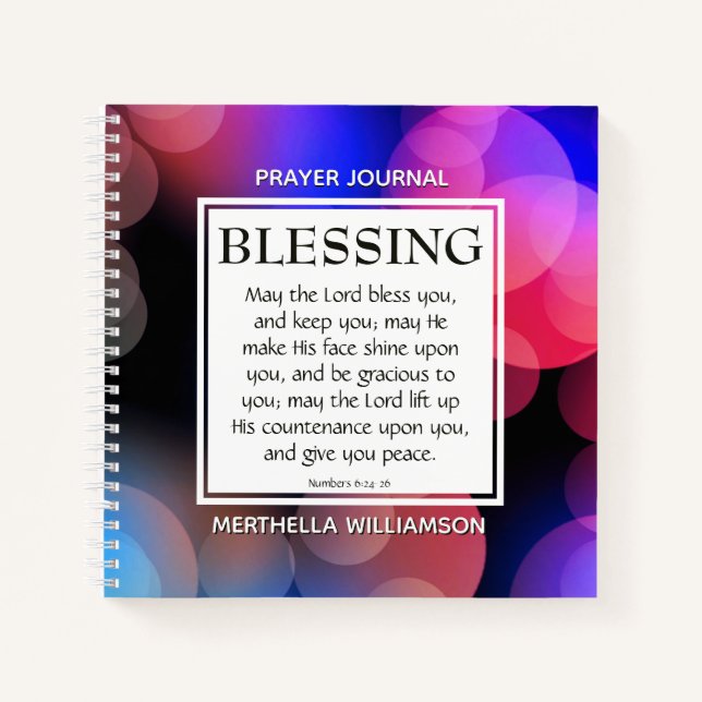 Custom LORD BLESS YOU Numbers 6 Prayer Journal (Front)