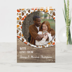 Custom Love For A Happy Thanksgiving Holiday Card