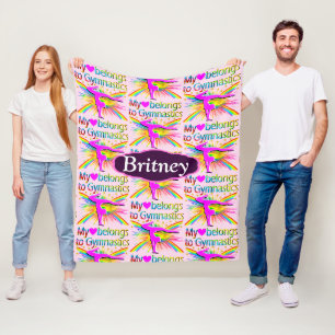 CUSTOM LOVE GYMNASTICS FLEECE BLANKET