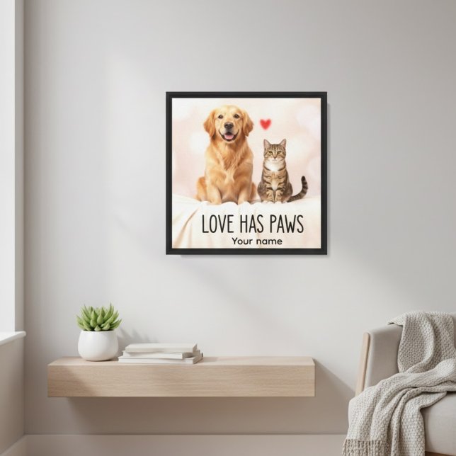 Custom Love Has Paws Canvas Print (Creator Uploaded)