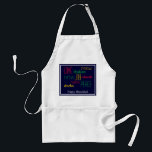 Custom Love Joy Peace HAPPY HANUKKAH Standard Apron<br><div class="desc">This apron is a stylish gift for anyone who loves cooking at any time of year, but particularly during the holidays. The words LOVE JOY PEACE including their Hebrew translations are color-coded in red, yellow and green against a deep blue background. The text is customizable in case you wish to...</div>