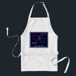 Custom Love Joy Peace HAPPY HANUKKAH Standard Apron<br><div class="desc">This apron is a stylish gift for anyone who loves cooking at any time of year, but particularly during the holidays. The words LOVE JOY PEACE including their Hebrew translations are color-coded in red, yellow and green against a deep blue background. The text is customizable in case you wish to...</div>