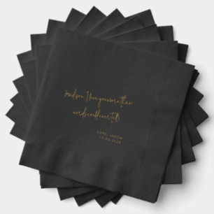 Custom Love Note Handwritten Style Wedding Vows  Foil Napkins