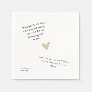 Custom Love Note Handwritten Typo-Personal Wedding Napkin