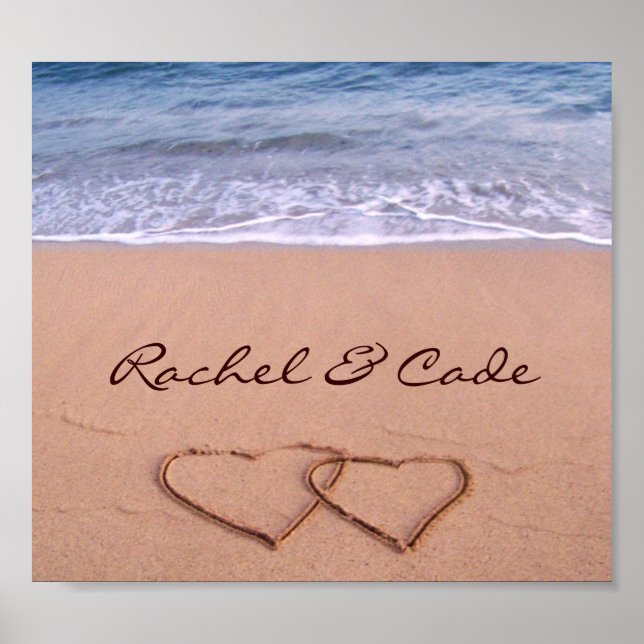 Custom Love on the Beach Poster (Front)