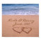 Custom Love on the Beach Poster with date