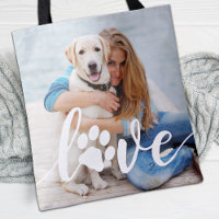 Custom LOVE Paw Print Dog Lover Pet Photo
