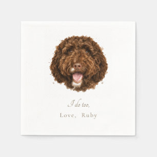 Custom Love Pet's Name Head Image Wedding Napkins