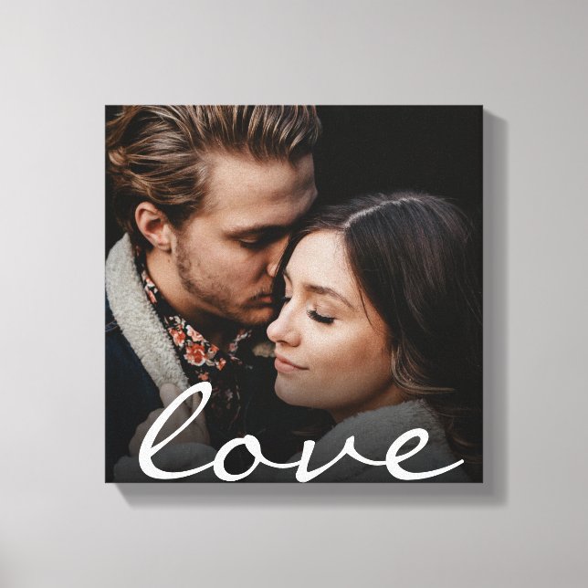Custom Love Photo Canvas Print (Front)
