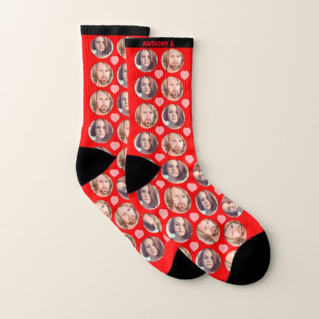 Custom love photo x2  socks (Pair)