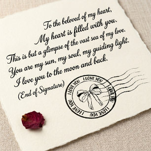 Custom Love Postmark Self-inking Stamp