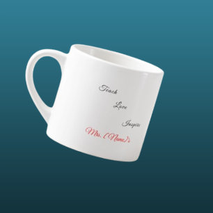 Custom Love Preschool Teacher Espresso Mug