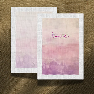 Custom Love Script Heather & Dusk Poet Art Card
