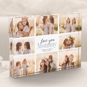 Custom Love You Mummy Mothers Day Photo Collage Block