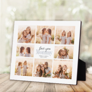 Custom Love You Mummy Mothers Day Photo Collage Plaque