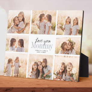Custom Love You Mummy Mothers Day Photo Collage Plaque