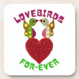 Custom Lovebirds Heart Gift Classic Playing Cards Coaster