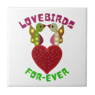 Custom Lovebirds Heart Gift Classic Playing Cards Tile