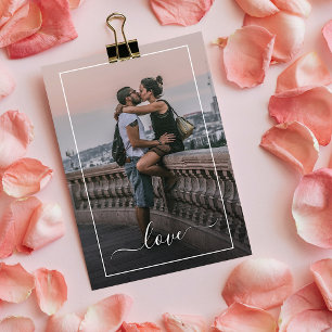 Custom Lovers Picture And Simple Love Quote Text Card