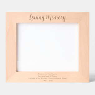 Custom Loving Memory Keepsake Memorial Etched Frames