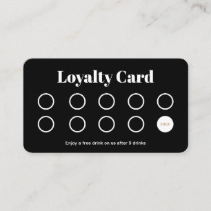 Custom Loyalty Card - Simple Black and White