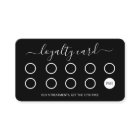 Custom Loyalty Card Simple Script Black and White