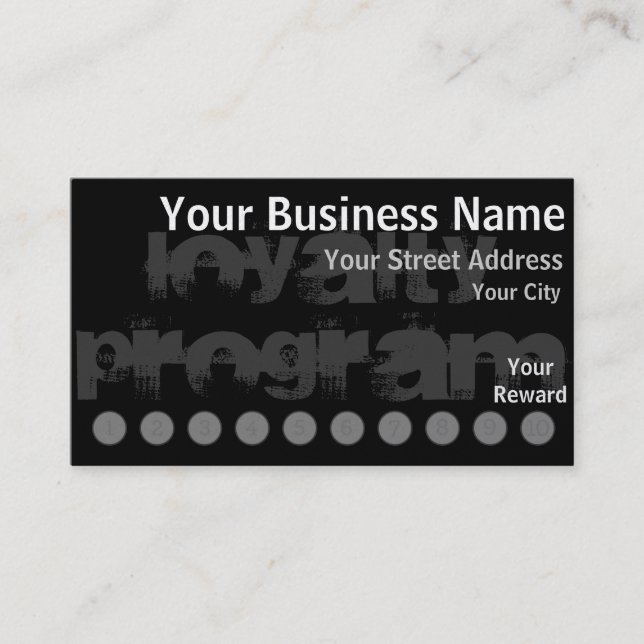Custom Loyalty Punch Card (Front)