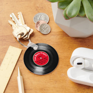 custom LP vinyl record with name Keychain