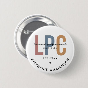Custom LPC Licensed Professional Counsellor 6 Cm Round Badge