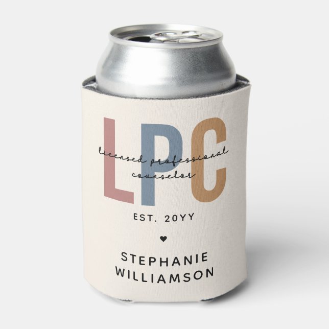 Custom LPC Licensed Professional Counsellor Can Cooler (Can Front)