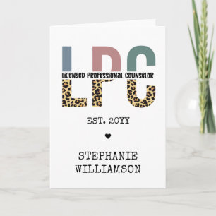 Custom LPC Licensed Professional Counsellor Gift Card