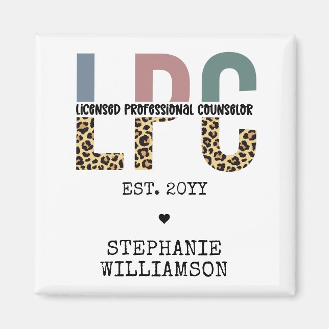 Custom LPC Licensed Professional Counsellor Gift  Magnet (Front)