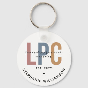 Custom LPC Licensed Professional Counsellor Key Ring
